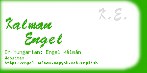 kalman engel business card