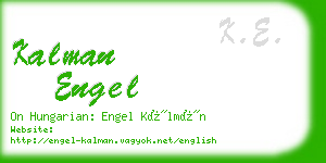 kalman engel business card